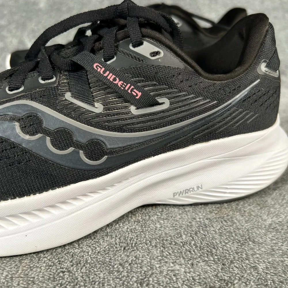 Saucony Guide 16 Running Shoes Womens 9.5 Black White S10810-05
